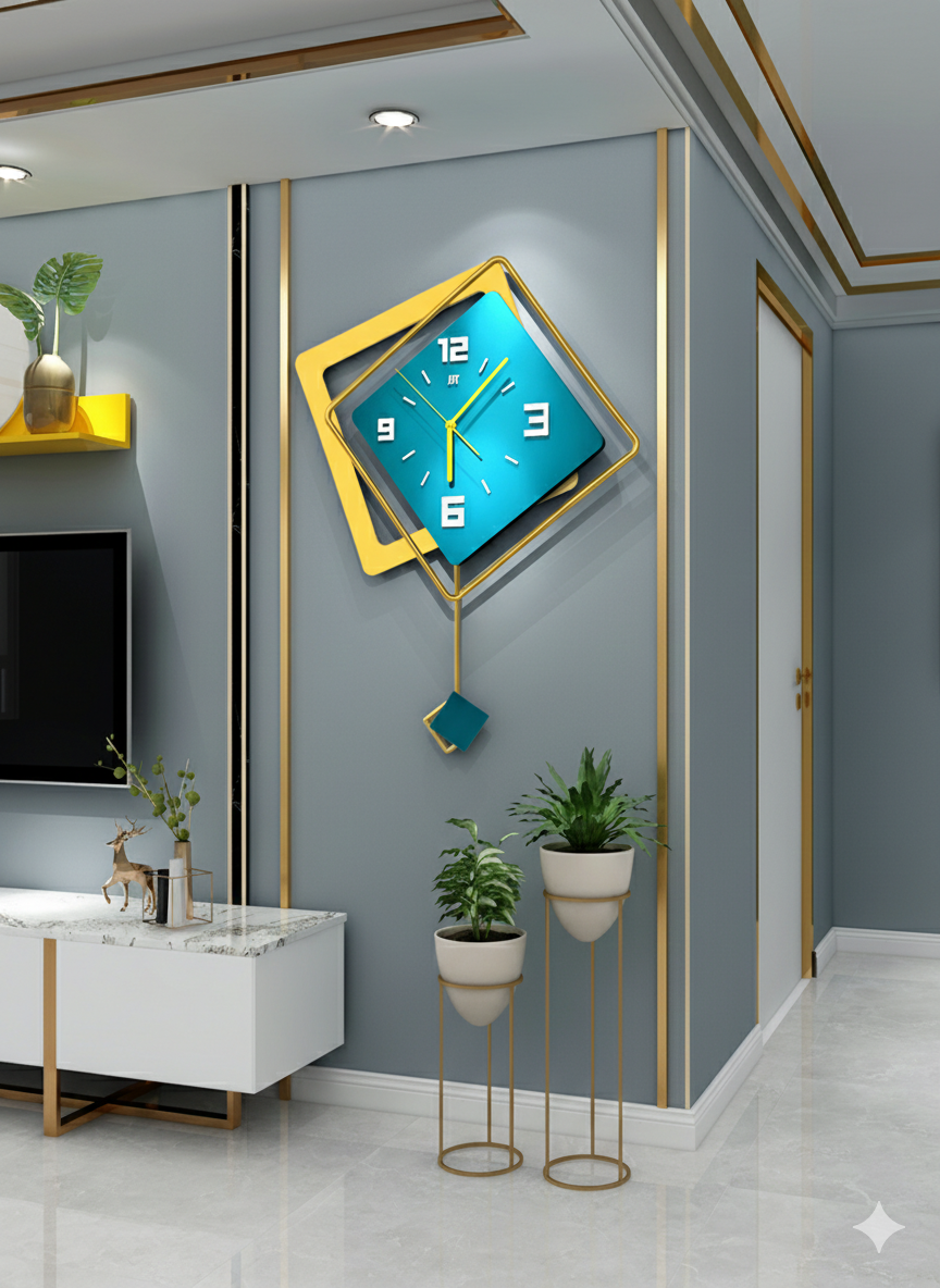 Декоративные настенные часы для современного интерьера, дизайнерские интерьерные часы - Ментоловый