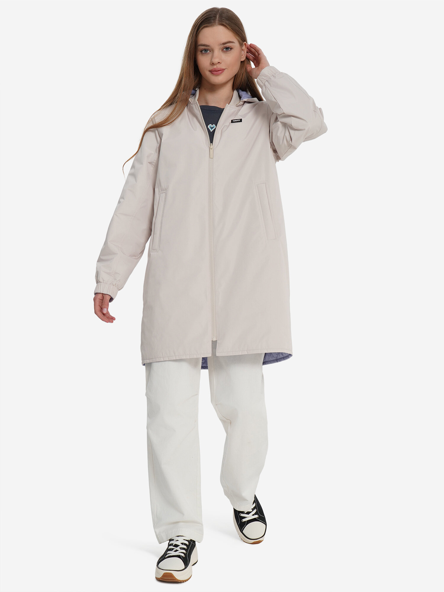 Куртка Termit, размер 50-52, бежевый/фиолетовый — фото 1