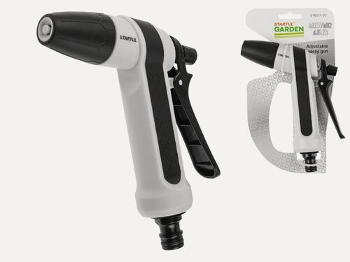 Изображение товара Пистолет-распылитель для полива садовый регулируемый STARTUL GARDEN Silver Line (ST6017-02)