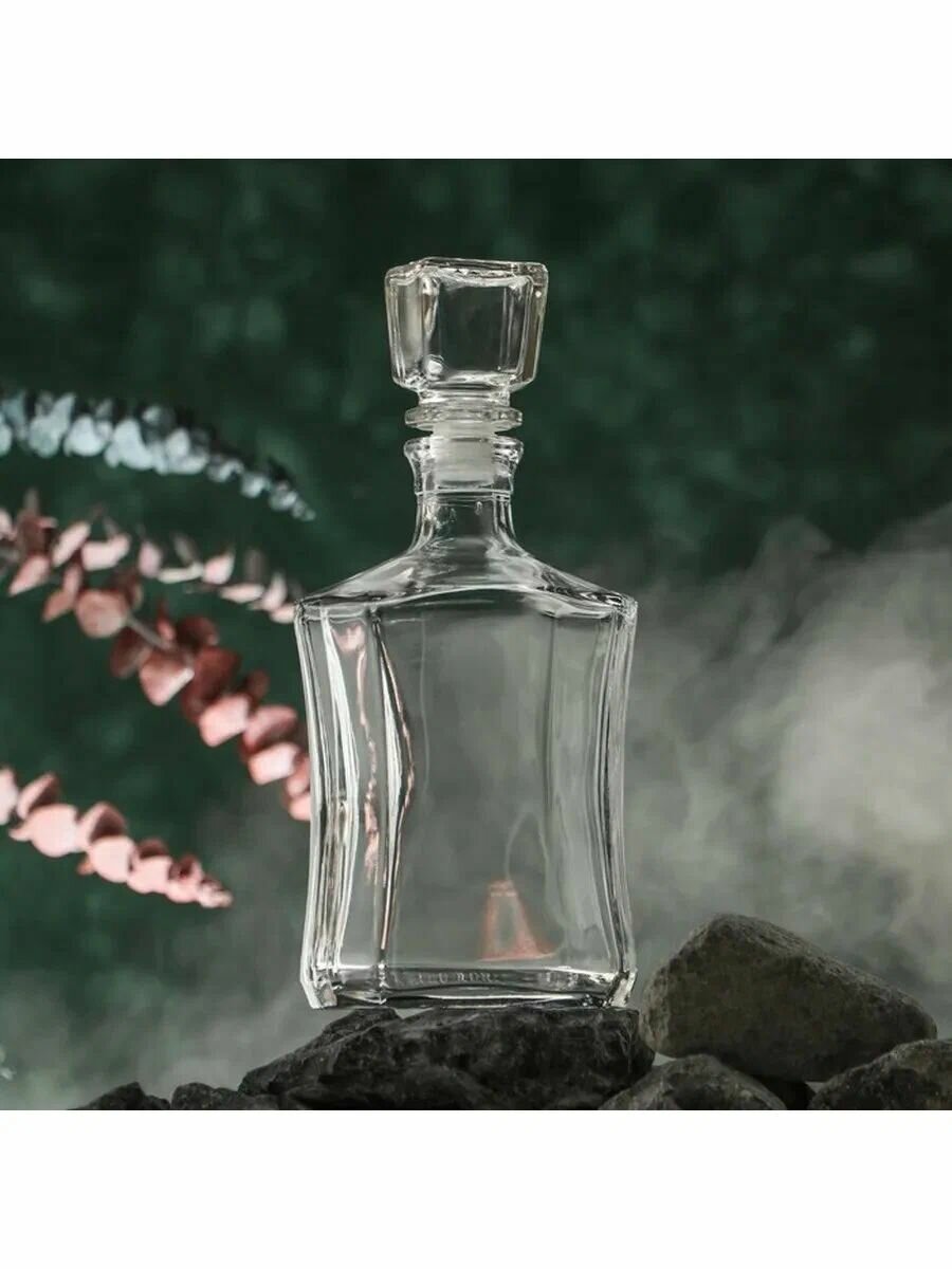 Штоф - графин "Антена", стек. с пробкой 500 мл. — фото 1