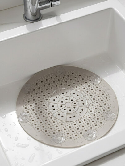 Силиконовый сетчатый фильтр для раковины, 31 см, светло - коричневый