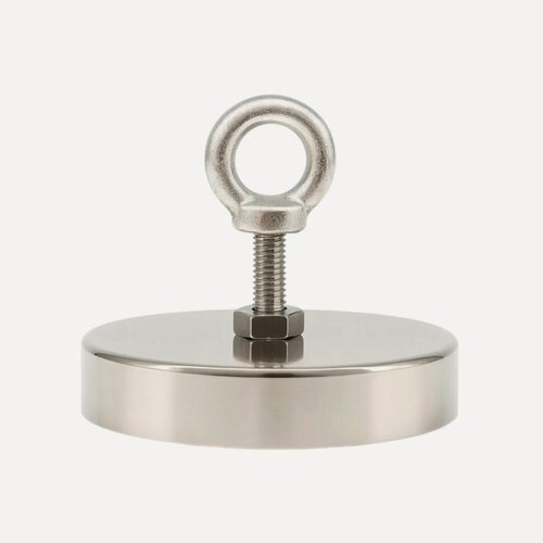 Изображение товара Поисковый магнит, неодимовый, односторонний, F600, серебристый,