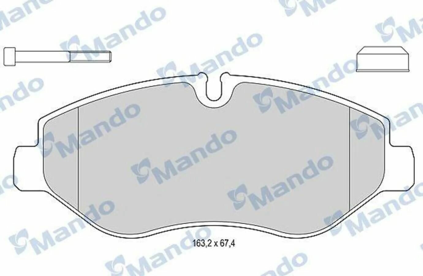 Тормозные колодки MANDO MBF015563 IVECO Daily III 05/06->