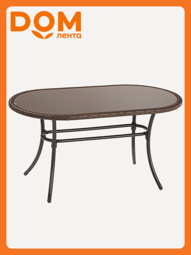 Изображение товара Стол чайный Fazanda , искусственный ротанг, овальный, коричневый, 89х48х46 см