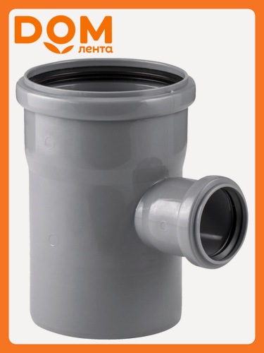 Изображение товара Тройник ВК Политрон RTP, полипропилен, раструбный, хозяйственно-бытовой, 110 мм