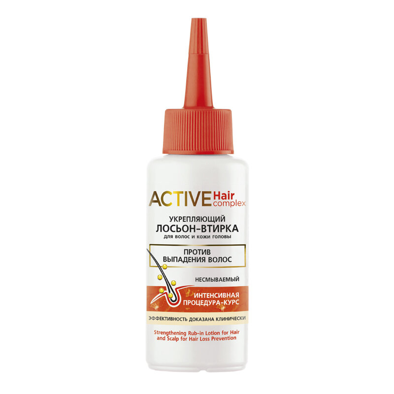 Витэкс Укрепляющий лосьон-втирка для волос и кожи головы ACTIVE Hair Complex против выпадения волос несмываемый, 80 мл