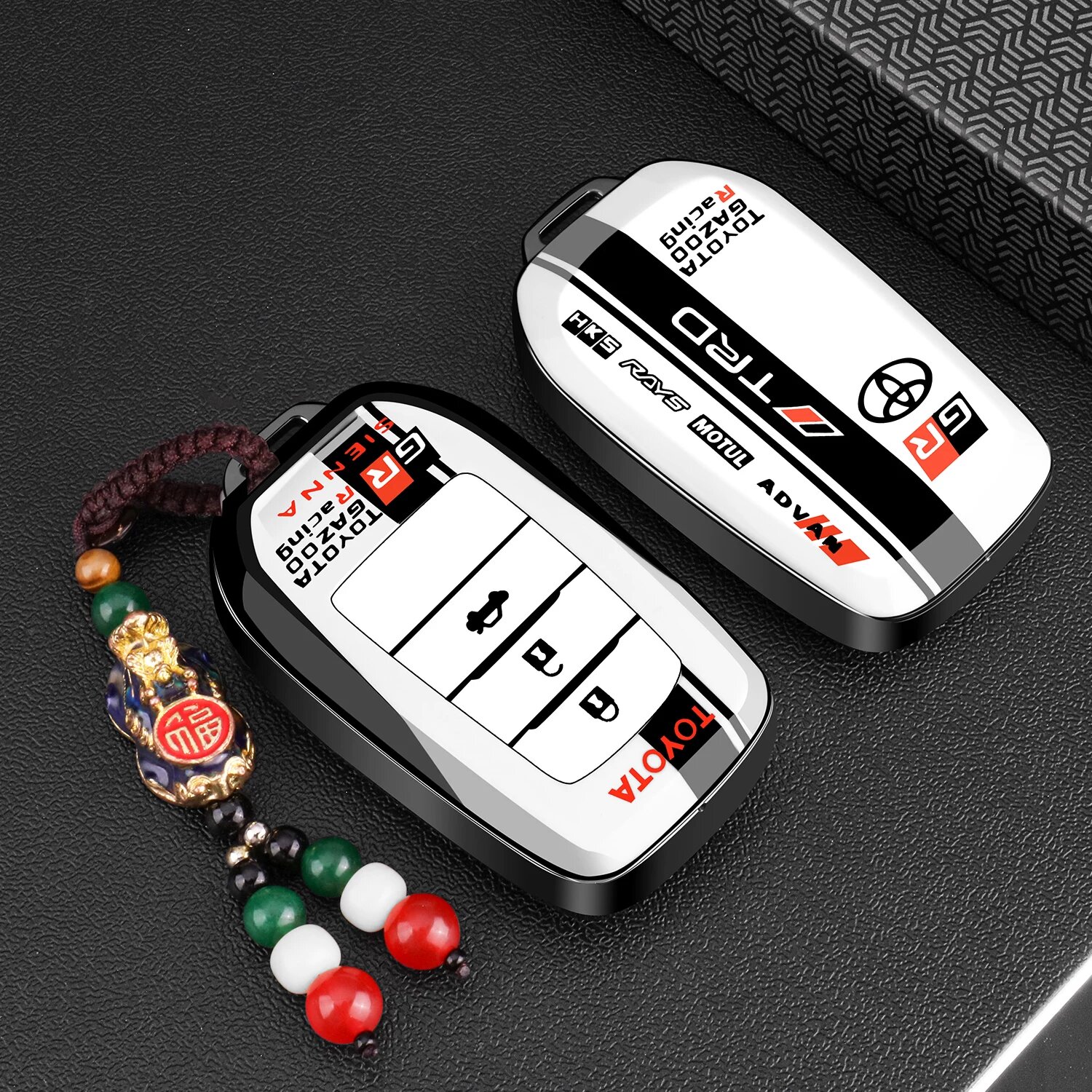 Кейс-браслет D-Style Керамический белый с температурно-чувствительным пендант-пиксу для Toyota RAV4 2025