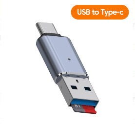 Карт-ридер с двойным разъемом USB 3.0 OTG Type-C/USB, TF-карта с светодиодом, компактный