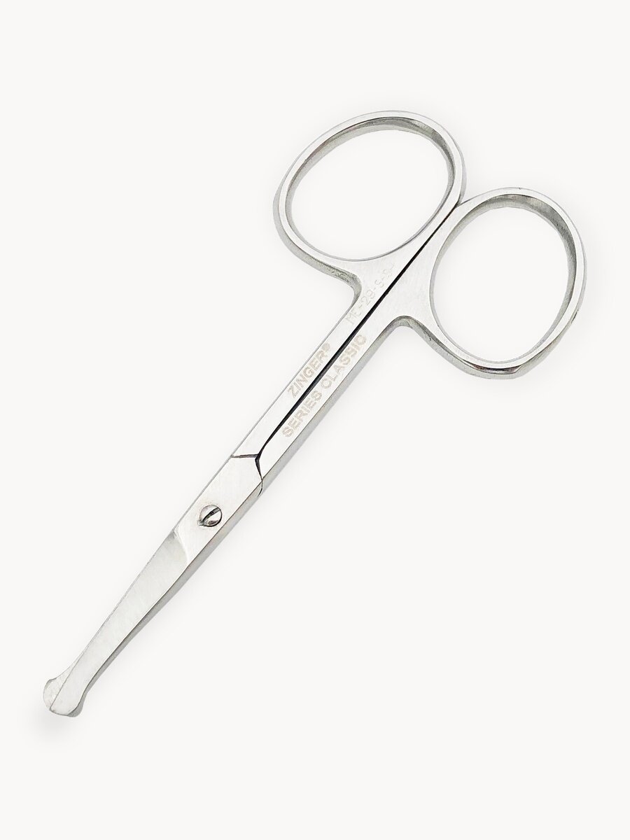 Ножницы маникюрные безопасные Zinger ME-29 S SH Classic прямые, нержавеющая сталь, ручная заточка, серебристый
