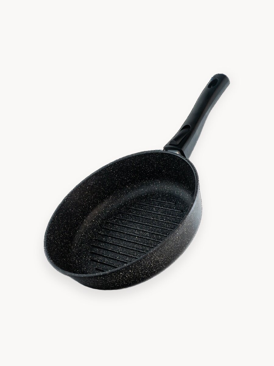 Сковорода гриль ALWA с крышкой 26 см с антипригарным покрытием