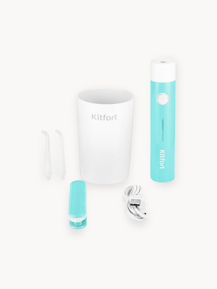 Ирригатор для полости рта Kitfort КТ-2957-3 бело-бирюзовый