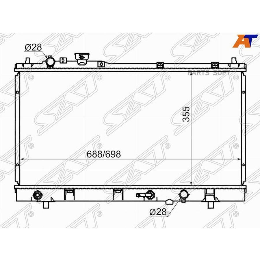 Радиатор Ford Ixion 99-05 / Mazda Premacy 99-05 от официального дистрибьютора, SAT, артикул SGMZ00012
