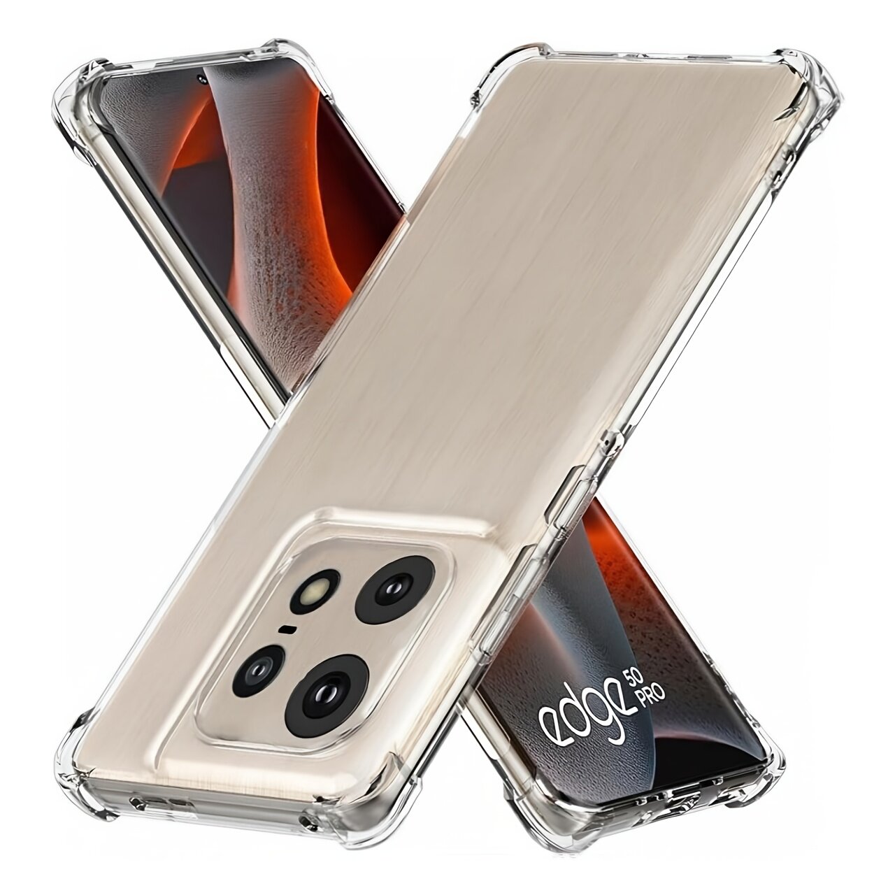 Защитный прозрачный чехол из мягкого TPU для смартфона Edge 60 Pro, ударопрочный, не желтеет