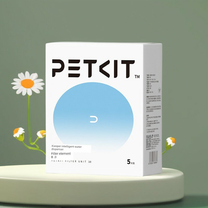 PETKIT Круглый фильтрующий картридж для водопровода, замена фильтра 5 шт. в упаковке (1 коробка) с защитой от подделок