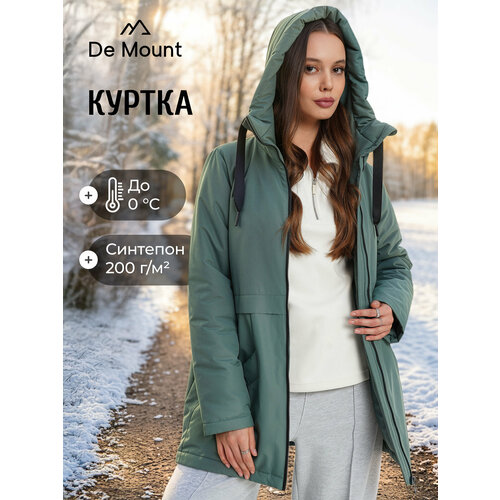 фото Куртка de mount, размер 44, изумрудный