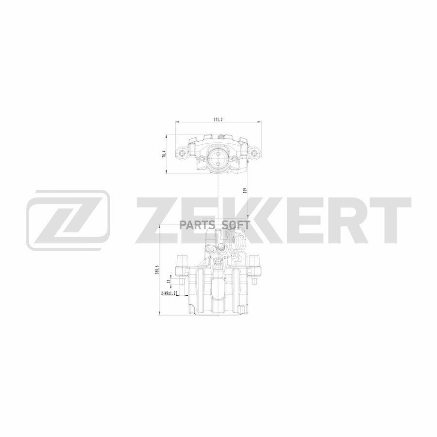 Тормозной суппорт задний правый Renault Laguna II 01- Espace IV 06 ZEKKERT BS8365