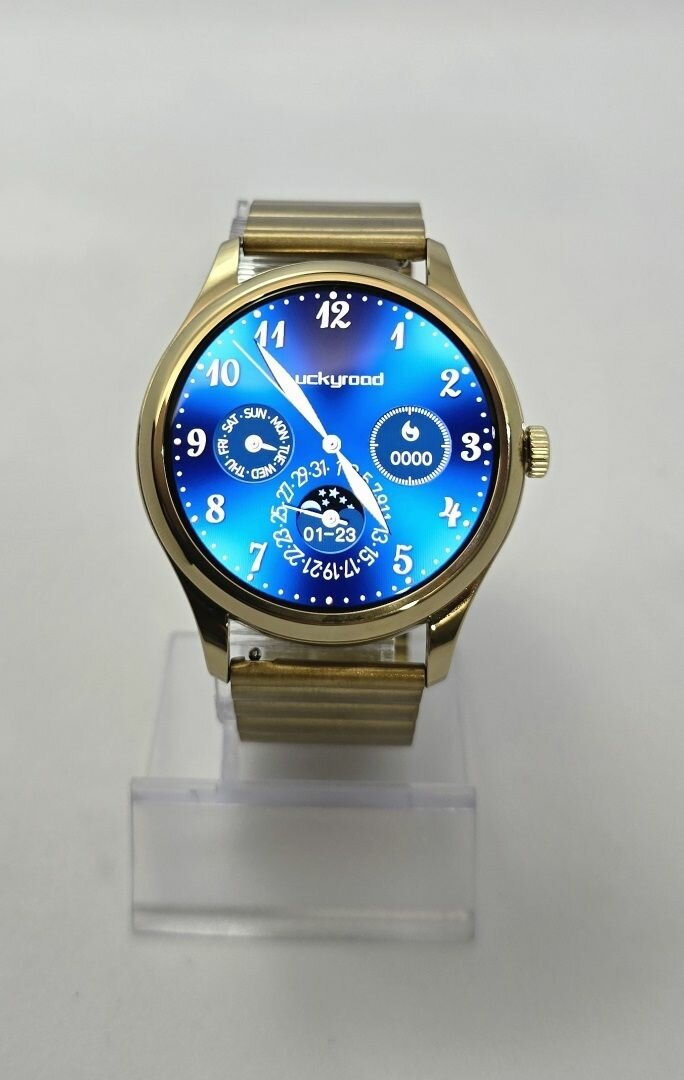 Luckyroad Смарт-часы LK watch 7, 41mm, золотистый с белым ремешком