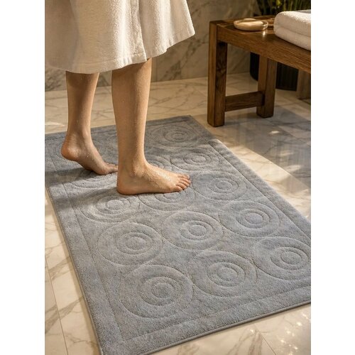 фото Коврик natali's carpet, для ванной и туалета нескользящая основа большой 120х150 см турция natali's carpets