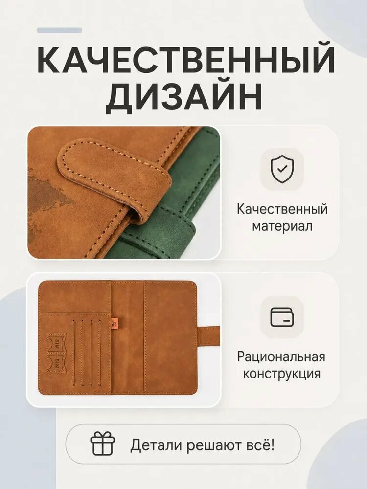 Кошелек , хаки — фото 1
