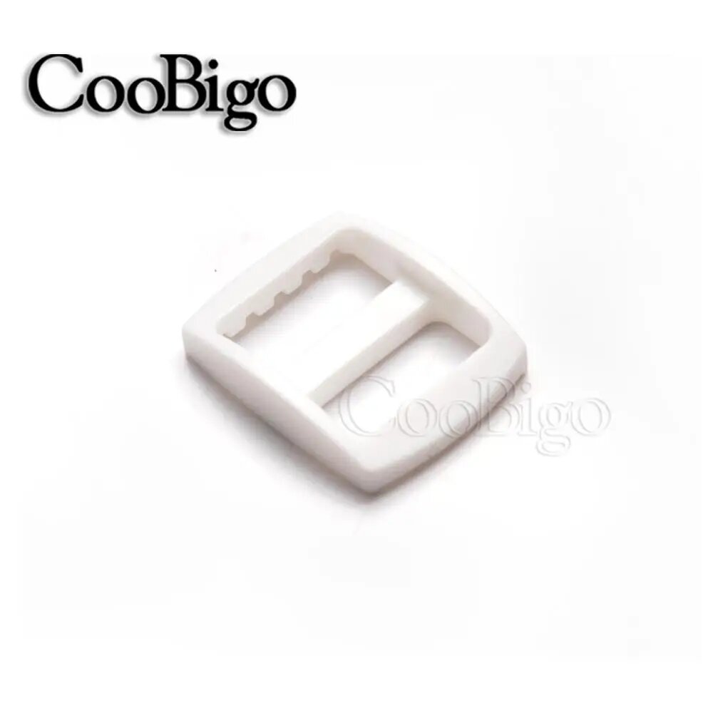Пластиковые пряжки скользящие белые CooBigo