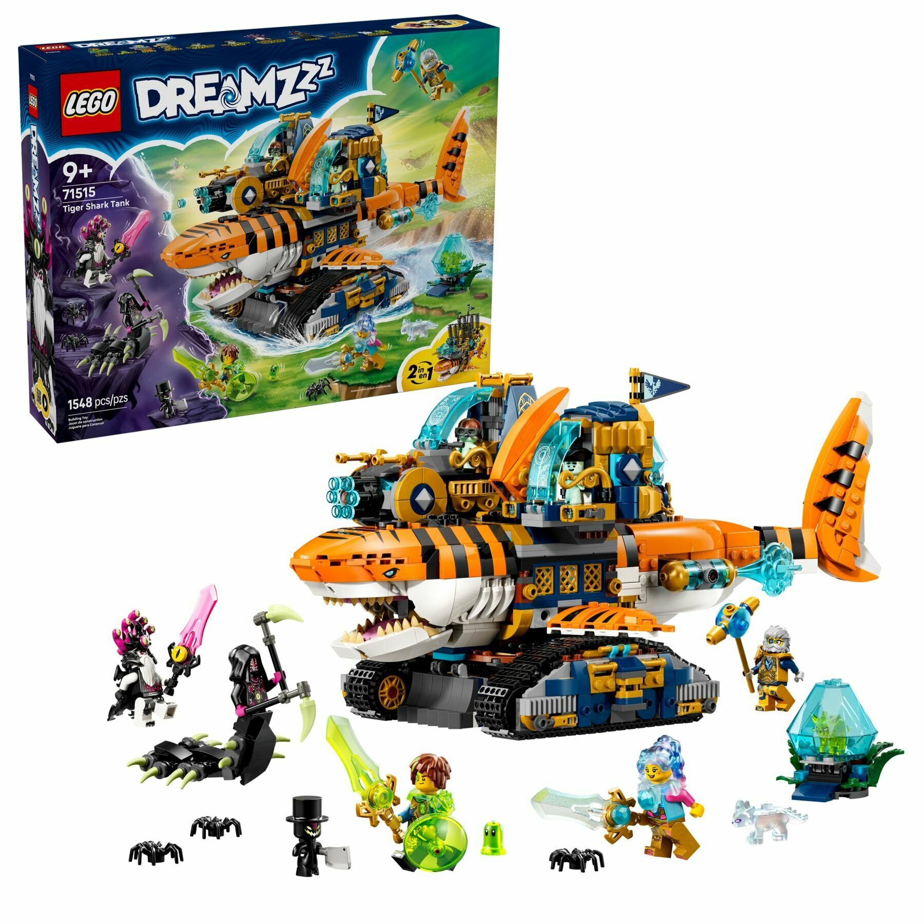 Конструктор LEGO DREAMZzz 71515 Танк Тигровая Акула