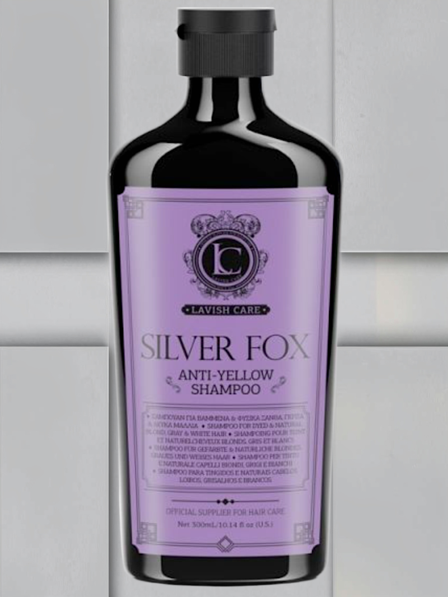 LAVISH CARE Шампунь для Светлых и Седых Волос SILVER FOX (Сильвер Фокс или Серебряный Лис), 300 мл