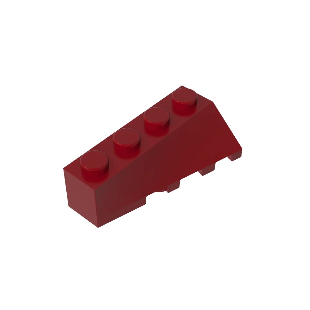 GOBRICKS блочный конструктор деталь 4x2 наклонная правая Красный, 014
