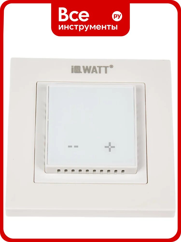 Терморегулятор для теплого пола IQWATT IQ THERMOSTAT D с сенсорными кнопками, не программируемый, белый 416