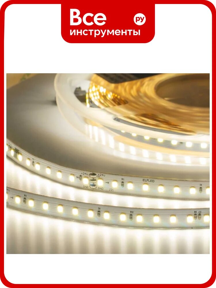 Светодиодная лента ELF LED ELFLED-1260SMD-FW-nw, 126 светодиодов на метр, 10 м, IP20, 24В