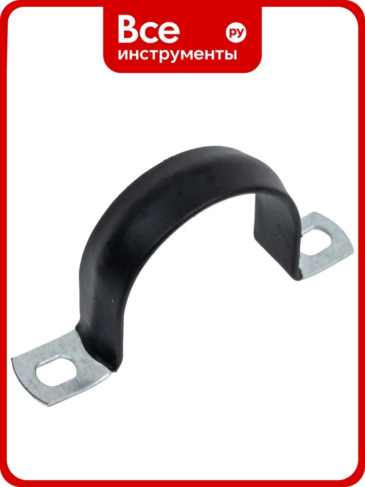 Металлическая двухлапковая скоба FORTISFLEX СМД-П 38-40 62986, оцинкованная сталь, покрытие цинк, для крепления кабеля.