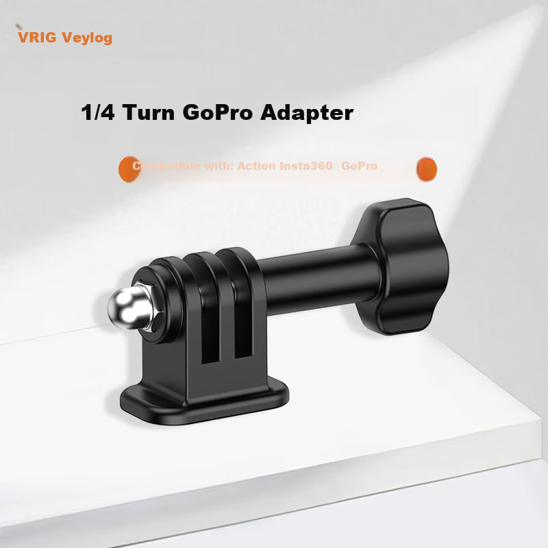 VRIG переходник 1/4 дюйма для камер DJI Action 6/5 Pro/4/3/2 и GoPro 13/12/11 Цвет：Переходник 1/4 дюйма