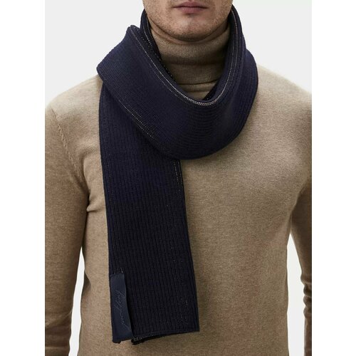 Шарф Alessandro Manzoni для мужчин,175х30 см, no size, темно-синий