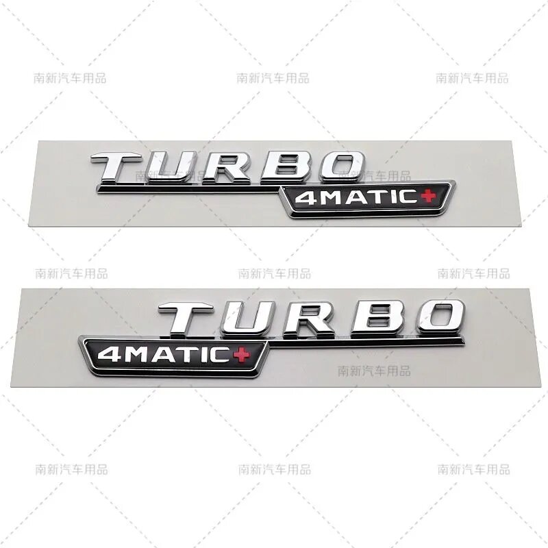 Наклейка Для Автомобиля ABS Автомобильная Эмблема TURBO AMG/TURBO 4MATIC/TURBO 4MATIC+, Совместимая С Mercedes Benz Для Моделей После 2017 Года