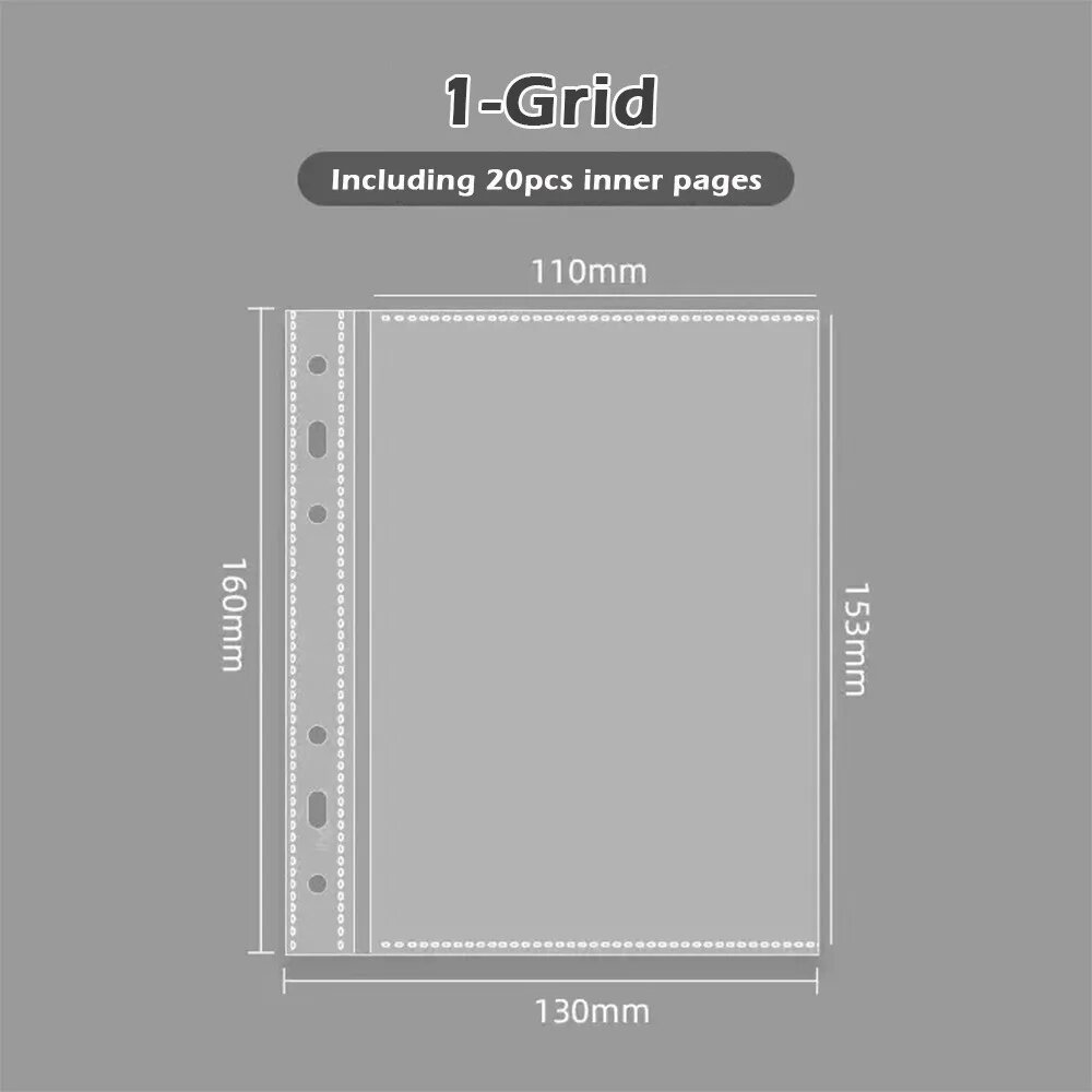 Держатель для фотокарточек 1-Grid, 20 страниц