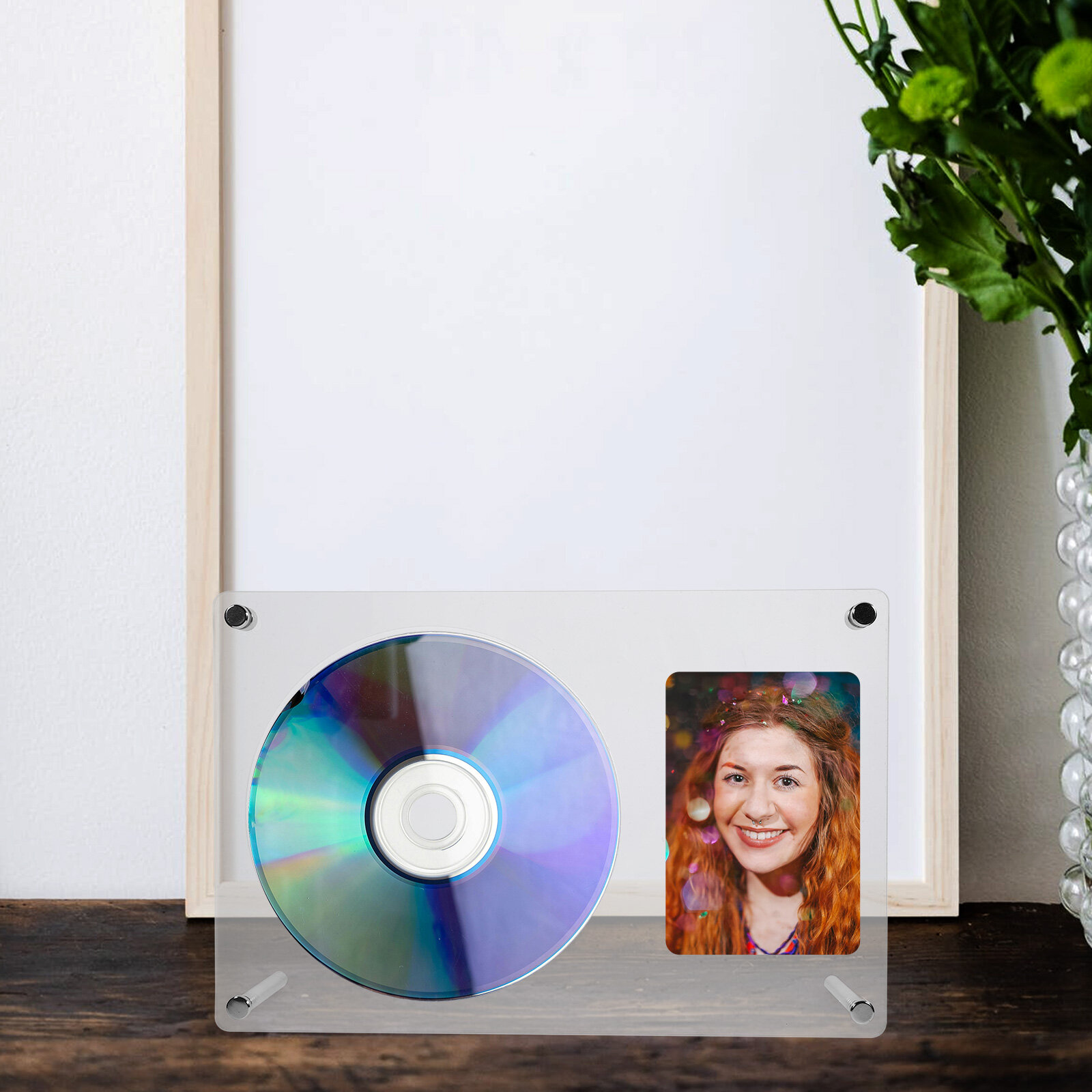 Прозрачная Подставка Для CD Стильная И Надёжная Декоративная Подставка Для Дома 21.80X14.40X5.00Cm