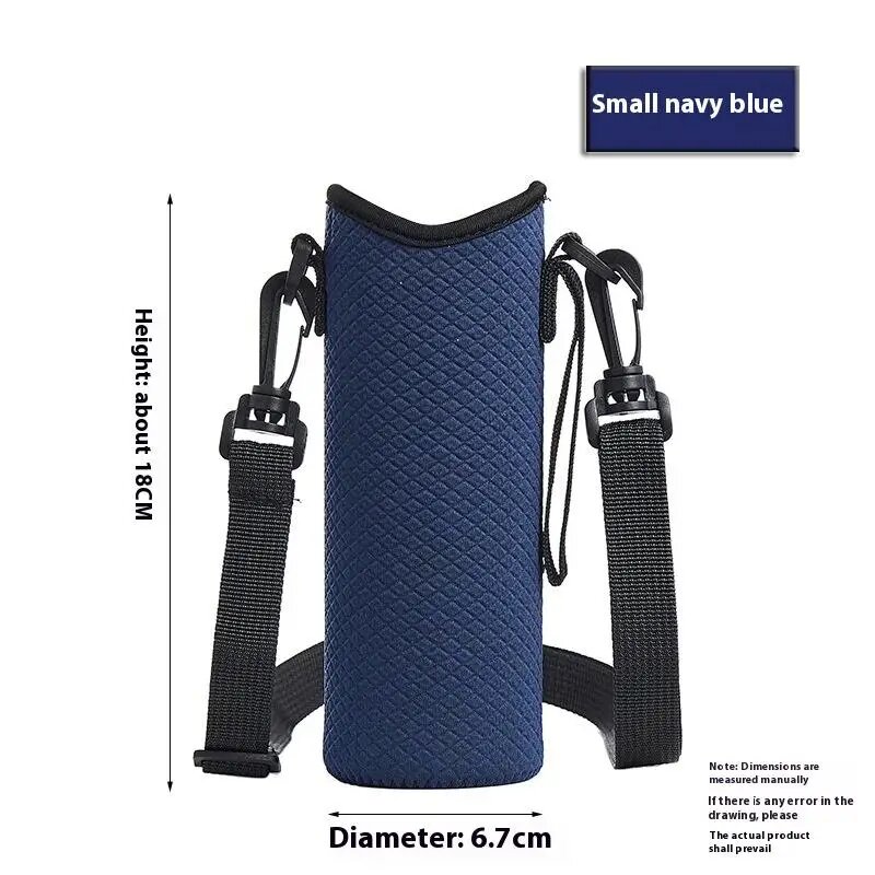 Изолированная крышка для бутылки с ремешком Синий, S Navy blue