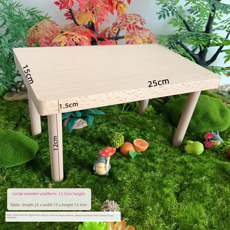 Клетка для хомячков из березы платформа большого размера 25x15x13.5см натуральная деревянная конструкция для мелких