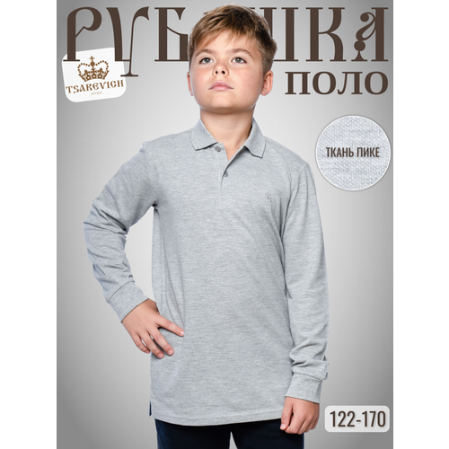 фото Поло tsarevich, размер ворот 29-30/122-128, серый