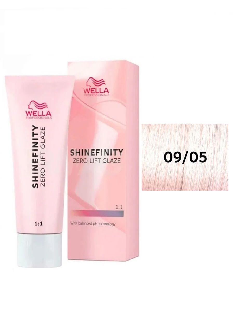 Крем-гель для волос для тонирования и блеска без осветления Wella Professionals Shinefinity 9/05, 60 мл