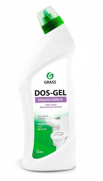 Grass Средство чистящее "DOS-GEL" для дезинфекции и отбеливания, 750 мл