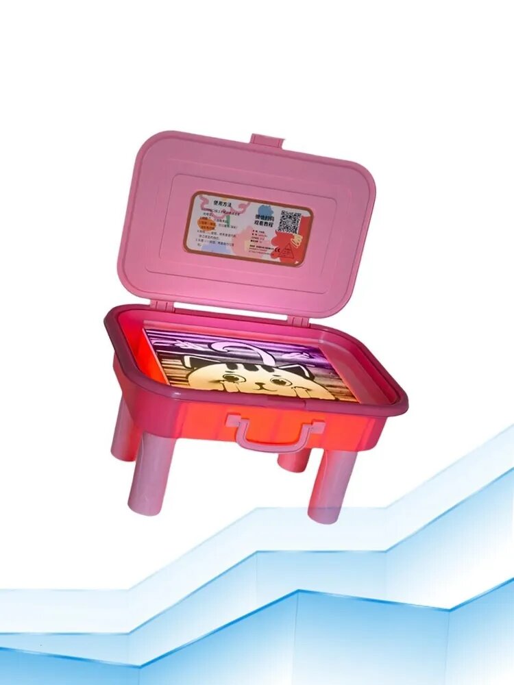 Детский игровой стол с USB-портом, Розовый