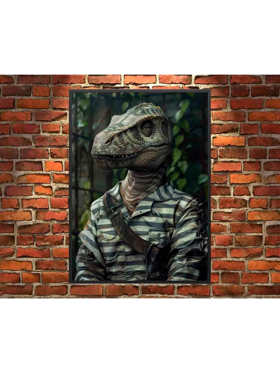 Животное-зауропода, заключенное в тюрьму 2, Плакат 30x42см
