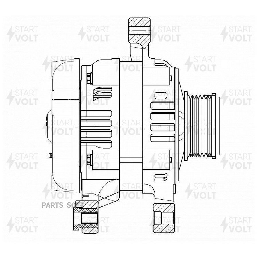 Генератор !14V 130A K6 \LEXUS, TOYOTA RAV 4 IV 2.0 (ZSA42) 12>19, 4WD (ZSA44), NX 200 (ZGZ10 от официального дистрибьютора, STARTVOLT, артикул LG1941