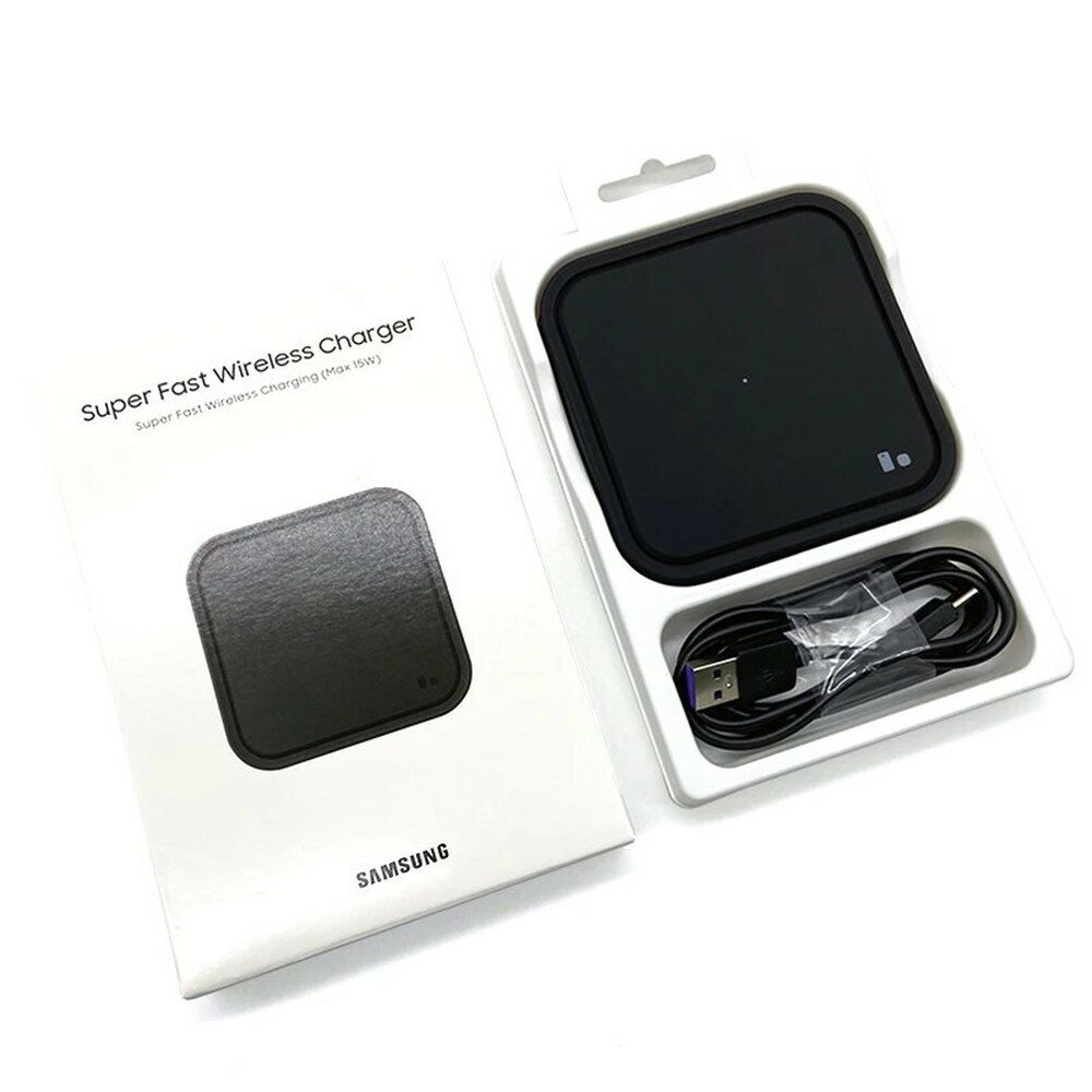 Беспроводное зарядное устройство Samsung, 15Вт, Qi, для Samsung S25/S24/S23/S22/S21/S20/Ultra/S10+