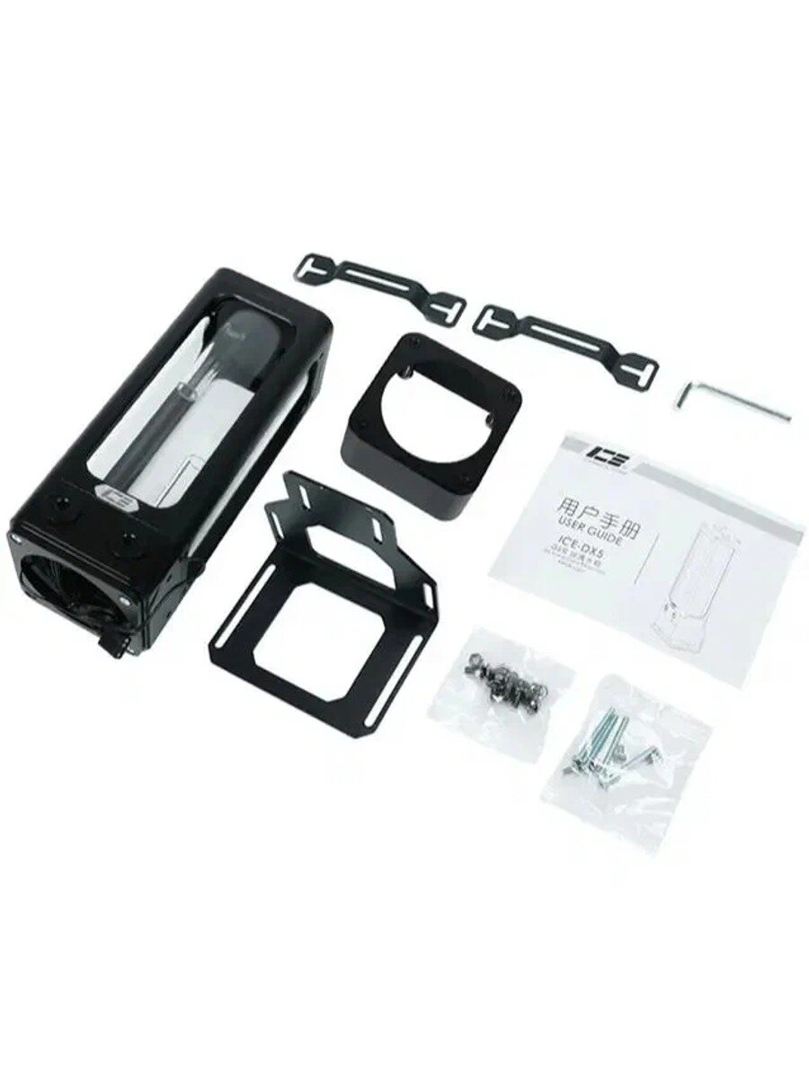Стеклянный резервуар для охлаждения воды IceManCooler DX5-240S с позицией насоса D5 - насос не входит в комплект