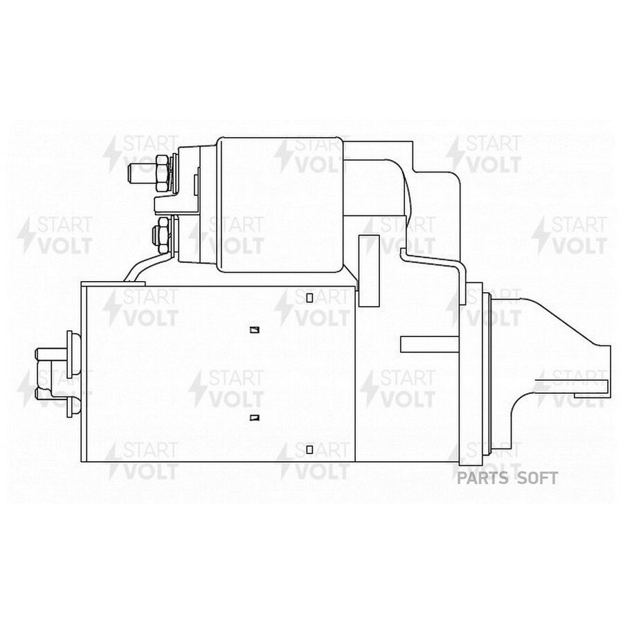 Стартер для а/м Daewoo Nexia 94- 1.5i/Opel Vectra A 88- 1.6i 1,4кВт LSt 0512 от официального дистрибьютора, STARTVOLT, артикул LST0512
