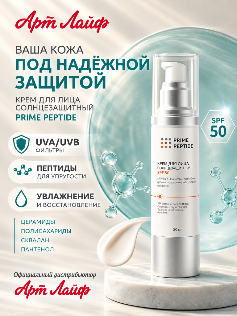 Крем для лица солнцезащитный Prime Peptide