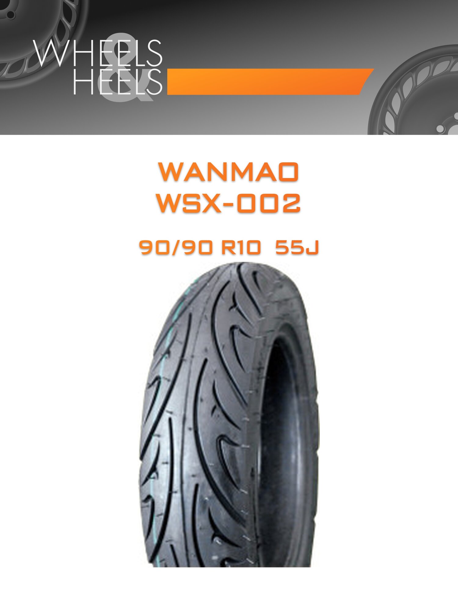 Шина автомобильная WANMAO WSX-002 90/90 R10 55J SUMMER, летняя, универсальная