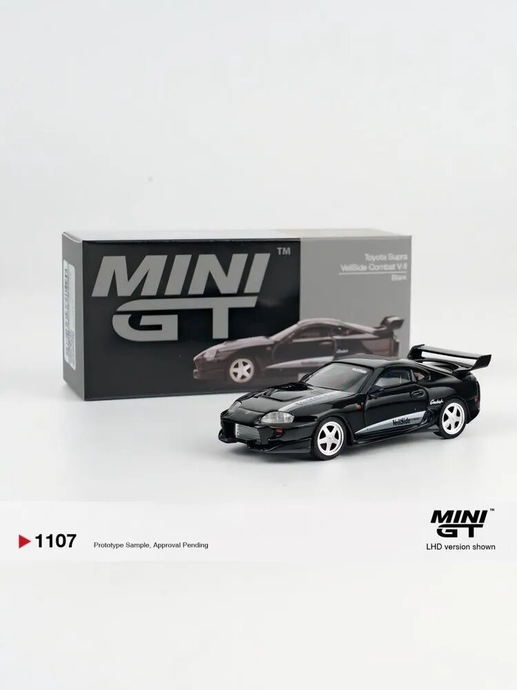 Машинка TSM MINIGT 1/64 #1107 Toyota Supra VeilSide Combat V-II Black MGT01107-CH Die-cast Alloy Car Model Collection Gift