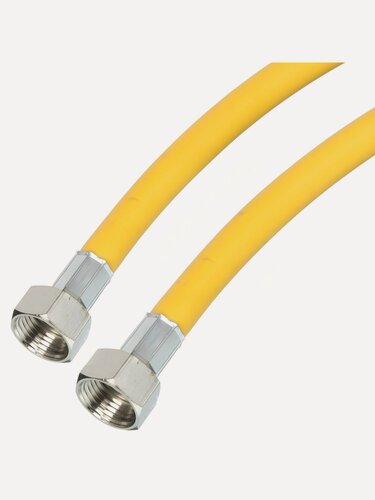 Изображение товара Подводка для газа Tuboflex 1/2 дюйма, длина 2.5 метра, тип г-г, ПВХ. Надежное соединение для газового оборудования.